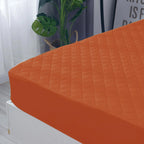 Sadyaska Microfibre ed Waterproof Fitted Rust Mattress Protector 1 Pcs Quilt