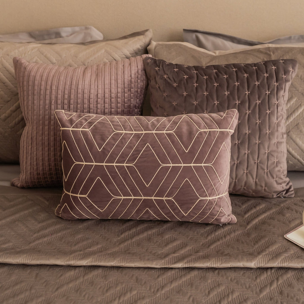 Sadyaska Decorative Bello Lilac Velvet 16x16 1 Pcs Cushion Cover