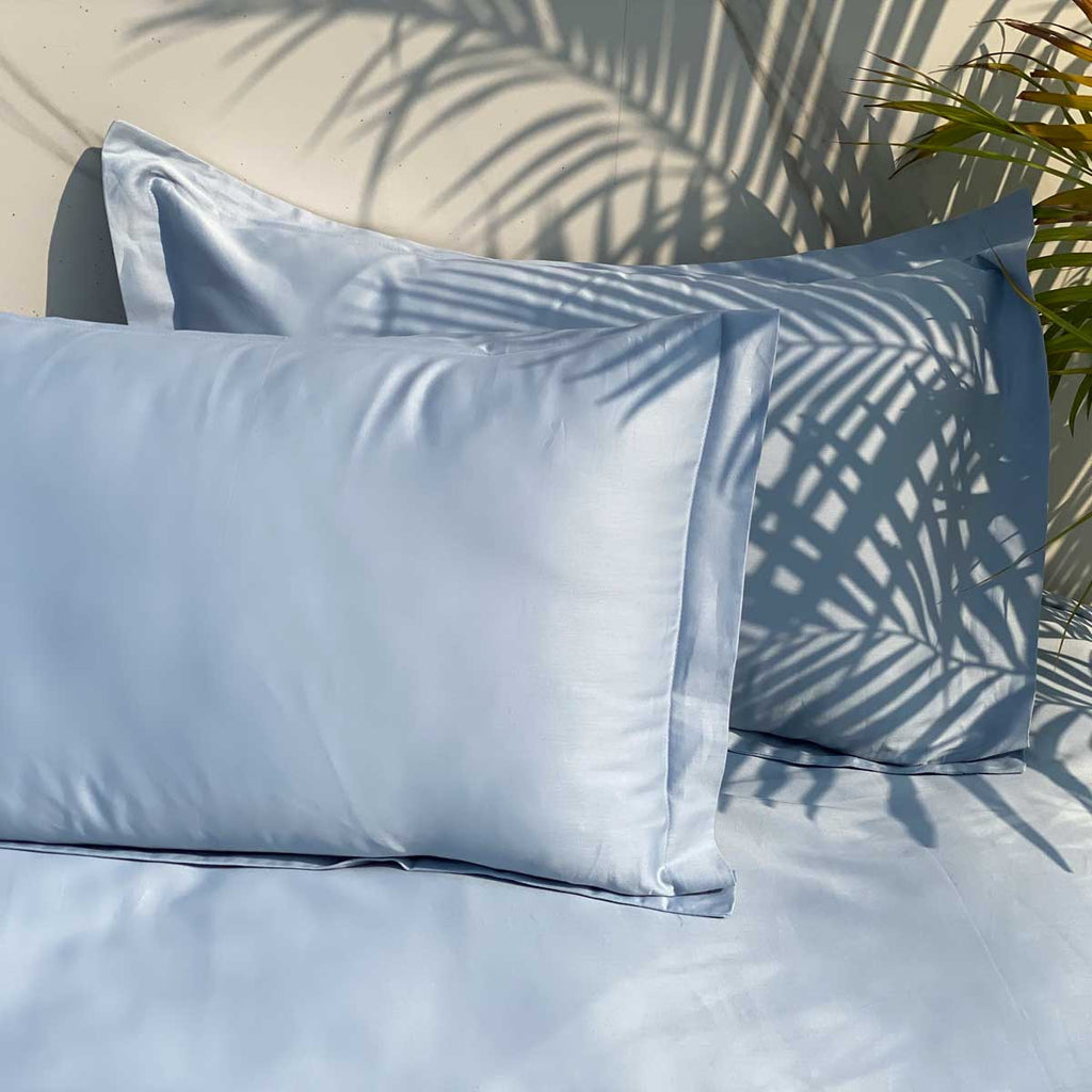 Sadyaska Luxe Smoke Blue 1 Pcs Bedsheet