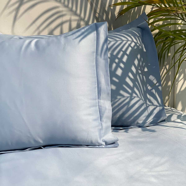Sadyaska Luxe Smoke Blue 1 Pcs Bedsheet