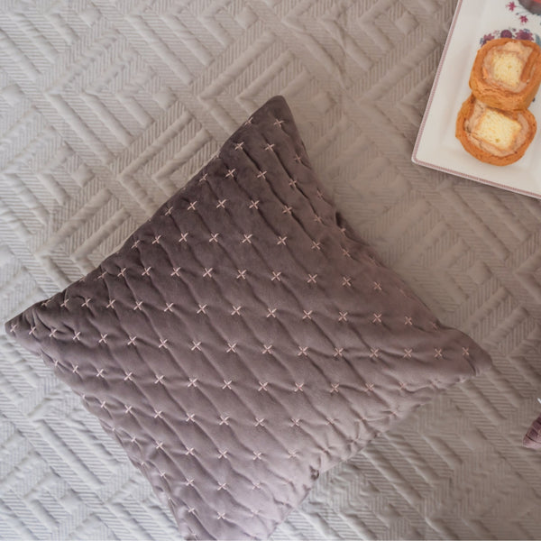 Sadyaska Decorative Sparkle Mousse Velvet 16x16 1 Pcs Cushion Cover