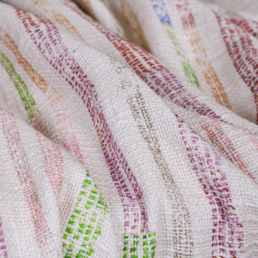 Eclectic Geo Rhombus 100% Cotton Beige Throw