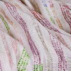 Eclectic Geo Rhombus 100% Cotton Beige Throw