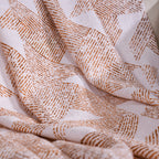 Eclectic Geo Triangle 100% Cotton Rust Throw