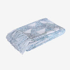 Eclectic Geo Triangle 100% Cotton Blue Throw