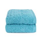 Windsor Antimicrobial Antifungal Zero Twist Fluffy Luxurious Fiji Blue Towel