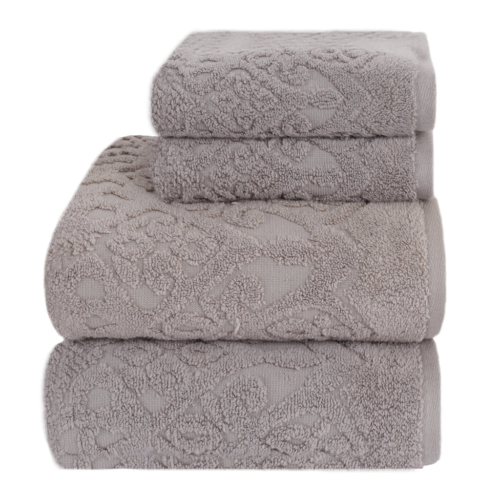 Windsor Antimicrobial Antifungal Zero Twist Fluffy Luxurious Grey Towel