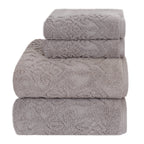 Windsor Antimicrobial Antifungal Zero Twist Fluffy Luxurious Grey Towel