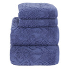 Windsor Antimicrobial Antifungal Zero Twist Fluffy Luxurious Navy Blue Towel