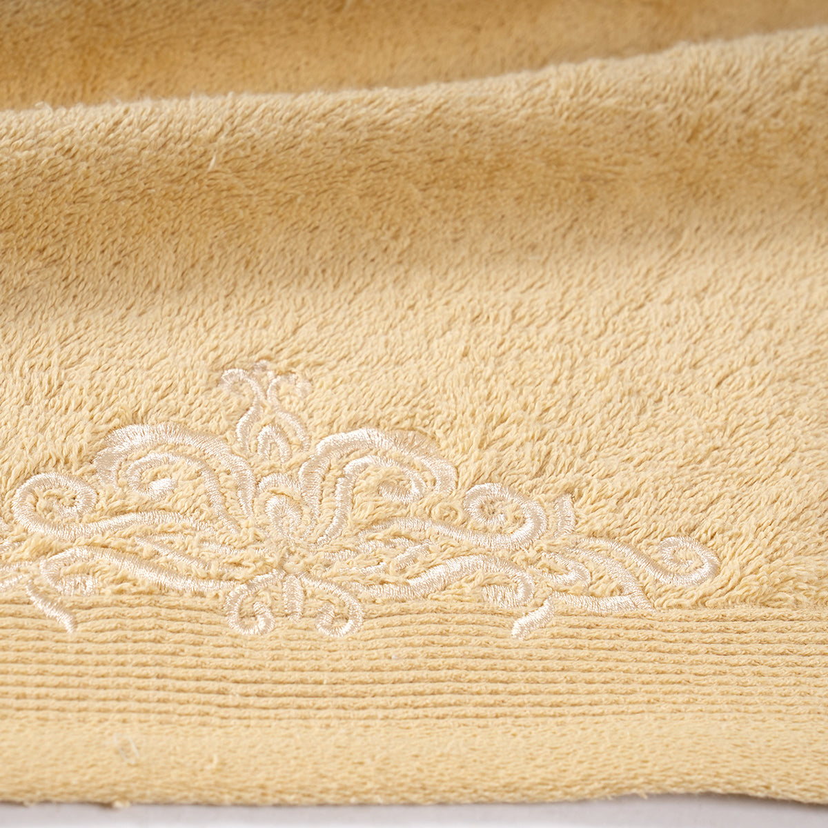 Classic Trope Embroidery 100% Cotton Towel Gold