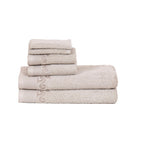 Classic Trope Embroidery 100% Cotton Towel Set Neutral