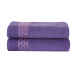 Co-Exist Zest Antimicrobial Antifungal Super Absorbent & Soft Purple Towel Set