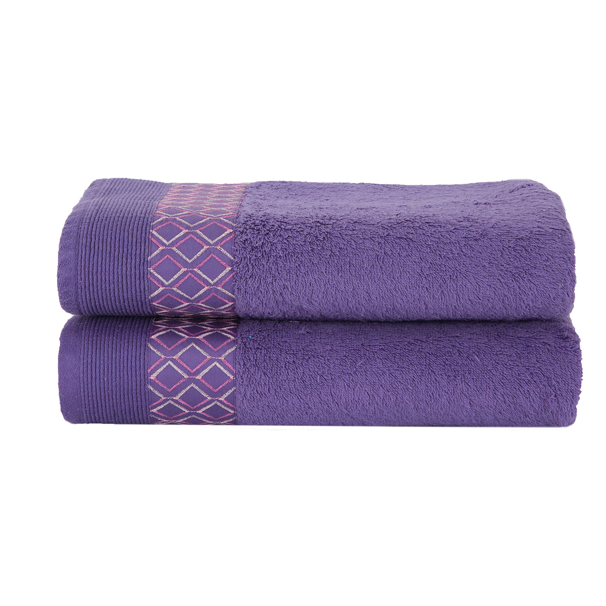 Co-Exist Zest Antimicrobial Antifungal Super Absorbent & Soft Purple Towel Set