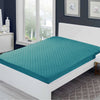 Sadyaska Microfibre ed Waterproof Fitted Turquoise Mattress Protector 1 Pcs Quilt
