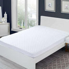 Sadyaska Microfibre ed Waterproof Fitted White Mattress Protector 1 Pcs Quilt
