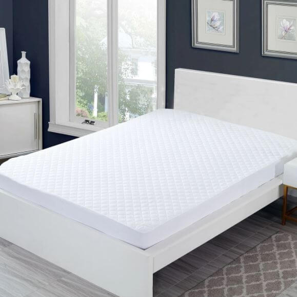 Sadyaska Microfibre ed Waterproof Fitted White Mattress Protector 1 Pcs Quilt